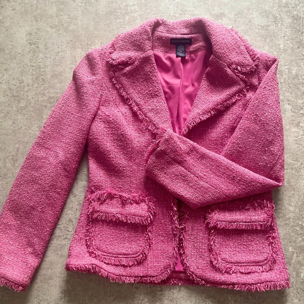 Pink Boston Proper Tweed Style